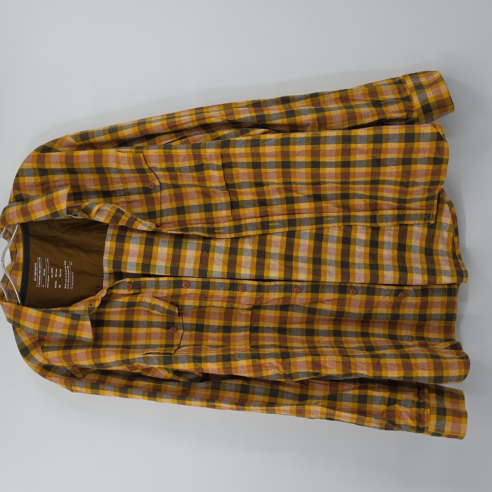 Rei Co op  Mustard and Chestnut Plaid Shirt Size XXL
